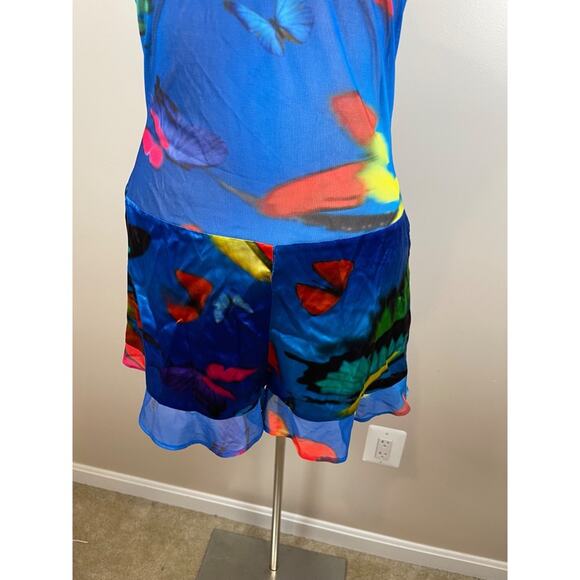 Mirae Louana Floral Butterfly Blue Romper Size 6 - Picture 5 of 9